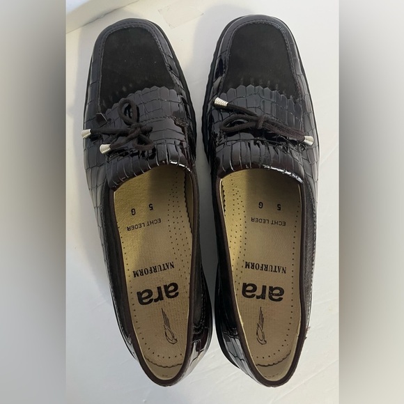 Ara Rachel Loafer Women’s 5 Brown Croc Texture Slip-on - Picture 10 of 13